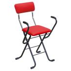  складной стул (2 ножек комплект красный × черный ) ширина 46cm сделано в Японии steel 