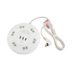 ELPA молниезащита круг форма концентрация переключатель есть USB ответвление 6 выход +3 порт 2m WLS-R6332BUA(W) 1 шт 
