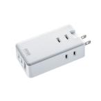  Sanwa Supply мобильный ответвление AC×3 выход +Type-C×2 USB-A×1 PD33W белый TAP-MC2A1AC3W