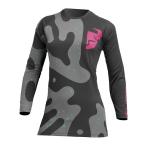 ガールズ用 Lサイズ MXジャージ THOR 23 SECTOR DISGUISE グレー/フローピンク 女性用 モトクロス 正規輸入品 WESTWOODMX