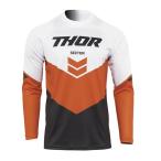 Sサイズ MXジャージ THOR 22 SECTOR CHEV チャコール/レッドオレンジ  モトクロス 正規輸入品 WESTWOODMX
