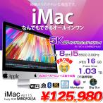 Apple iMac 27inch MRQY2J/A A2115 5K Early 2019 можно выбрать OS Monterey or Bigsur [Core i5 3.0GHz 16G Fusion 1TB беспроводной BT камера 27 дюймовый ]: товар с некоторыми замечаниями 