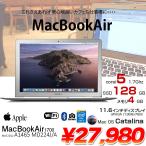 Apple Macbook Air 11.6inch MD224J/A A1465 Mid2012  [core i5 3317U 1.7Ghz 4G SSD128GB 無線 BT カメラ 11.6インチ Catalina10.15.7] ：良品