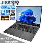 ノートパソコン PASOUL NC15J 15.6インチワイド Windows11 第13世代 Intel AlderLake N95 NVMe PCIe3.0 SSD256GB メモリ12GB フルHD