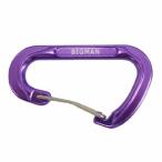 カラビナ 固定具 金属リング 道具 工具 アクセサリー キーリング キーホルダー CARABINER 70mm AFC5-7PL パープル ビッグマン 4962308595809