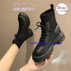 ソックス風 ショートブーツ レディース 2wayニットブーツ 厚底ブーツ 歩きやすい 可愛い おしゃれ 靴 美脚 脚長 通学 通勤 快適 売れ筋