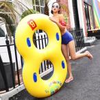 ショッピングうきわ 浮き輪 大人用 大型 二人 2人乗り 160cm 親子 映え 大人 フロート カップル用 うきわ プール 浮き具 ビニールボート フローター 海水浴 リゾート かわいい