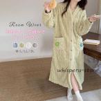 ガウン 冬 ルームウェア 着る毛布 パジャマ レディース バスローブ かわいい 長袖 ナイトガウン 風呂上がりもこもこ 寝巻き 女性用 ふわふわ もこもこ 前開き