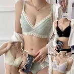 レディース ランジェリー 下着 女性下着 ブラジャー ショーツ 上下セット 谷間 シンプル