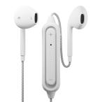 イヤホン ワイヤレス Bluetooth 5.0 ワイヤレスイヤホン ステレオ タフケーブル インナーイヤータイプ ホワイト ブルートゥース iPhone