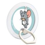 スマホリング かわいい キャラクター トムとジェリー タフィー マグネット 着脱簡単 マグネットステッカー おしゃれ トムジェリ 強力 磁石 シール プレート