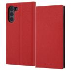 Galaxy S21 5G カバー ケース 手帳型 レザー 革 耐衝撃 保護 マグネット スクエア ベルトなし SC-51B SCG09 docomo au ギャラクシー スマホケース レッド