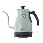 【Toffy/トフィー】 温度計付き電気ケトル K-KT3 (ペールアクア) 適温 コーヒードリップ ハンドドリップ 空焚き防止 グースネック注