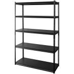 アイリスプラザ ラック スチールラック メタルラック 幅120cm 5段 STR-1200 ブラック 幅約120×奥行約46×高さ約183cm