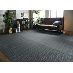 イケヒコ 『バルカン』 肌触りの良い国産 畳 マット 江戸間4.5畳 ネイビー 傷がつきにくく引っ掻き傷にも強い丈夫なPP素材で作ったカーペット