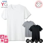 ショッピングぽっきり グンゼ YG ワイジー メンズ コットン100% 半袖 クルーネックTシャツ YV0013V 2枚セット M/L/LL/3L