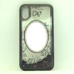 [ супер-скидка ] Kirakira двигаться готический . зеркало есть (iPhoneX) зеркало черный чёрный Schic Gothic and Lolita Лолита Classic ламе симпатичный модный смартфон покрытие 