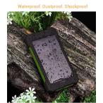 ソーラーモバイルバッテリー 2個セット 30000mAh 大容量 ソーラー充電器 スマホ モバイルバッテリー アウトドア 太陽光充電 防塵 耐衝撃 iPhone Android C65