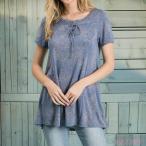 レディーストップスカットソー半袖ラ...