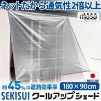 日除け 庭 ベランダ 日よけシェード サンシェード セキスイ クールアップシェード 180×90cm masa SEKISUI 遮熱 遮光 マサ ネット メッシュ 日本製