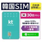 韓国 SIM 30日 無制限 KT プリペイド 通話可能 プリぺ プリペード プリぺSIM プリペイドSIM SIMカード 通話 データ無制限 音声 電話番号 日本受取