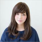 フルウィッグ Lサイズ 大きいサイズ 極揺るナチュラルロング-根元グラデーション/ナチュラルマロンブラウン-ワイドつむじ型