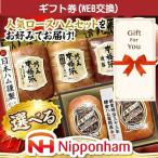( メール便対応10個まで) ギフト券 選べる ニッポンハム 特選ハムセット パネル無 ebnhs-gf 父の日 贈答品 返礼品 御礼 御祝 母の日 誕生日 お中元 お歳暮