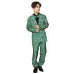 XM クリスマススーツ キャンディケイン メンズ クリスマス サンタクロース クリスマスパーティー サンタ コスプレ コスチューム 仮装 衣装 Xams