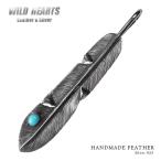 ショッピングターコイズ ペンダントトップ シルバーペンダント ターコイズフェザーペンダント ナバホスタイル シルバー925 トルコ石 天然石 (ID ptop861)a8