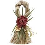 丸和貿易 しめ縄 おしゃれ で モダン な 正月飾り(玄関 リース タイプ) D 28×14×7cm 4008776-04