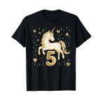 5 лет. день рождения Unicorn костюм Gold 5. день рождения Unicorn вентилятор футболка 