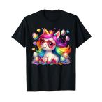  симпатичный Unicorn e-s ta- девушки e-s ta-eg футболка 