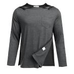 KUMUROETA.. особый одежда? рукав футболка надежно ткань бок .. установка и снятие простой рука плечо ... kega. для мужчин и женщин серый M