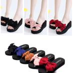 ショッピングウエッジソール サンダル ビーサン 厚底 ミュール レディース スリッパ ウエッジソール ビーチサンダル 女性用 ルームシューズ プラットフォーム 靴 夏