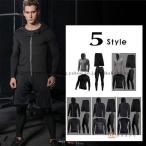 ランニングウェア メンズ セット 加圧シャツ コンプレッションウエア 運動着 スポーツ タイツ ジャージ 4点セット 通気性