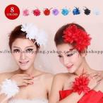 髪飾り 2WAY ヘッドドレス ヘアアクセサリー ヘアゴム コサージュ 羽根 羽 パーティードレス ダンス 衣装 ベリーダンス 社交ダンス 結婚式 卒業式