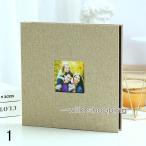 ポケットアルバム L判 大容量 フォトアルバム 写真 480枚 ポケット収納タイプ 麻素材 おしゃれ 赤ちゃん 子供 記念日 結婚式 文房具 写真整理 簡単