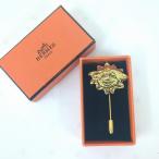 エルメス ヨレイユ 太陽 ピンブローチ ヴィンテージ ゴールドカラー