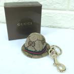 グッチ GGキャンバス シェリーライン バケット ハット キーホルダー キーリング イタリア製 ベージュ ブラウン