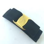 Ferragamo フェラガモ バレッタ　ヘアピン　ネイビー　ゴールドカラー　