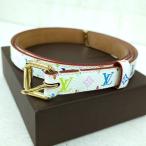 LOUIS VUITTON　ルイ ヴィトン マルチカラー サンチュール キャレ ベルト スペイン製　LB0084