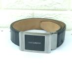 D&G ドルチェ＆ガッバーナ　レザー　ベルト　ブラック　イタリア製