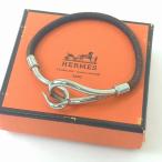 HERMES Hermes jumbo кожа браслет серебряный металлические принадлежности 
