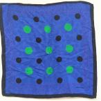  Gianni Versace pocket square шелк 100% точка рисунок синий зеленый Италия производства 