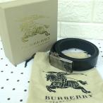 ショッピングBURBERRY BURBERRY バーバリー レザー ベルト ブラック イタリア製