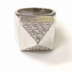 Gianni Versace ジャンニヴェルサーチェ クリスタルラインストーン リング イタリア製