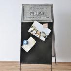 サインスタンド ウェルカムボード サインボード サインプレート 黒板 ブラックボード 玄関飾り ナチュラル アンティーク インテリア アイアン 雑貨の写真