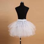 ホワイトパニエ ボリュームミニパニエ★パニエ スカート パーティードレス 　インナー　結婚式　二次会　女子会 パーティドレス ミニ