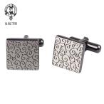 ショッピングリモートワークアクセサリー カフスボタン 結婚式 カフス キース KIETH カフリンクス アラベスク スクエア ガンメタリック ケース付 カフスボタン |クリスマス プレゼント 祝い