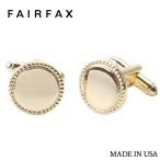 ショッピングリモートワークアクセサリー フェアファクス FAIRFAX カフスボタン 丸型 鏡面仕上 ケース付 ゴールド アメリカ製 カフリンクス レバー式 |クリスマス プレゼント 祝い